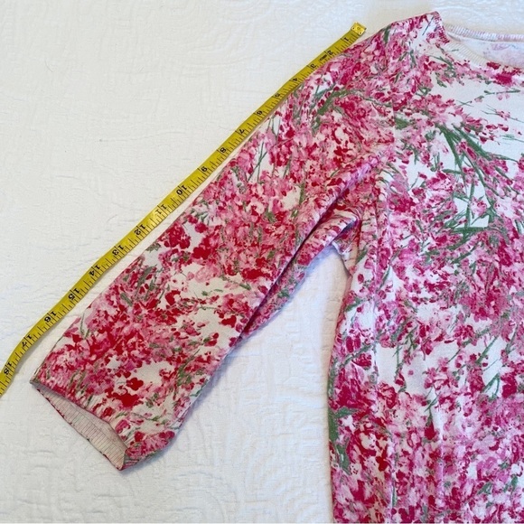 Talbots Floral 3/4 Sleeve Cotton Blend Top - 1X - Picture 7 of 9